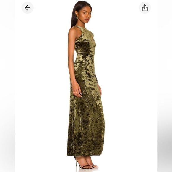 NWT Camila Coelho Gabriel Green Velvet Maxi Dress XS Revolve - Picture 16 of 16